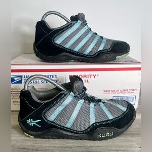 Kuru Chicane Trail Hiking Shoes Womens 8.5 Black Teal Comfy Running sneakers